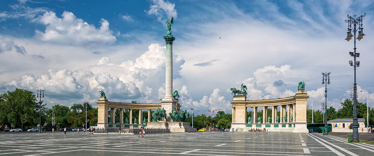 The monument in Heroes' Square, Budapest